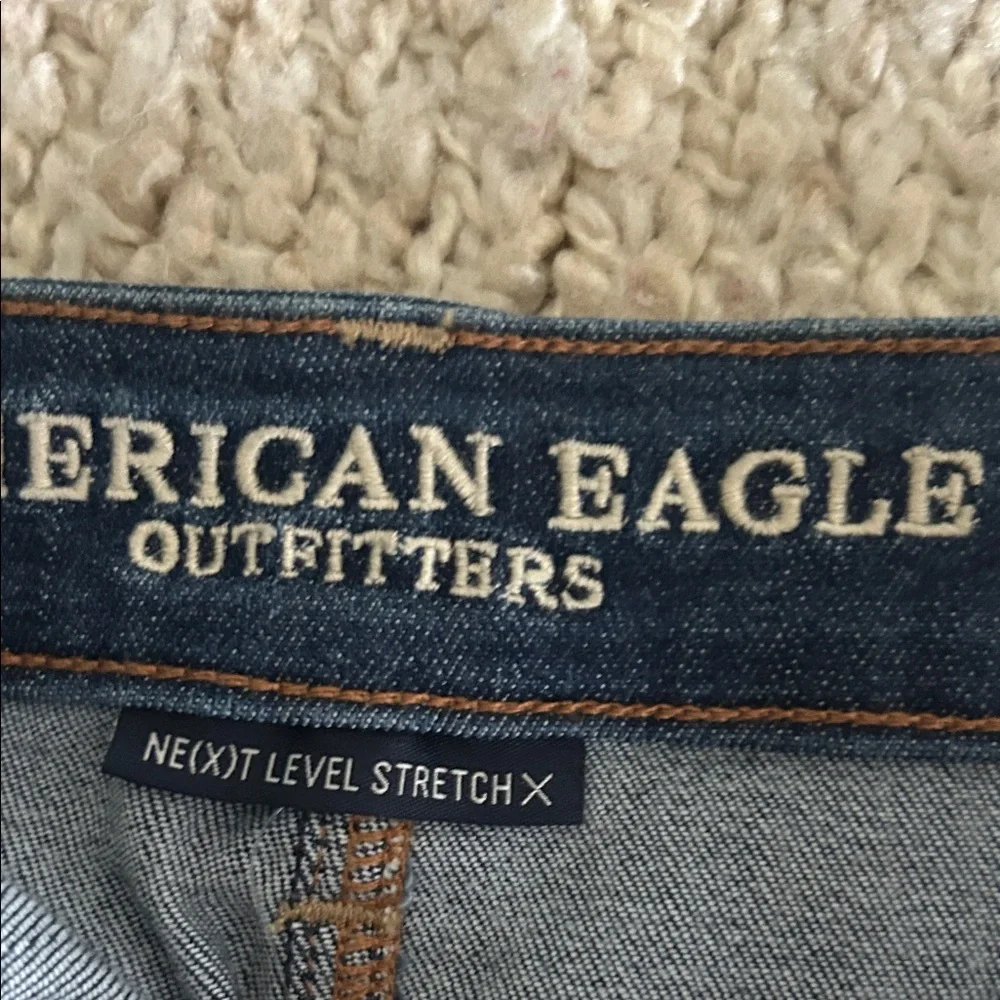 American Eagle Outfitters Dark Blue Denim Mini Skirt - Picture 7 of 8